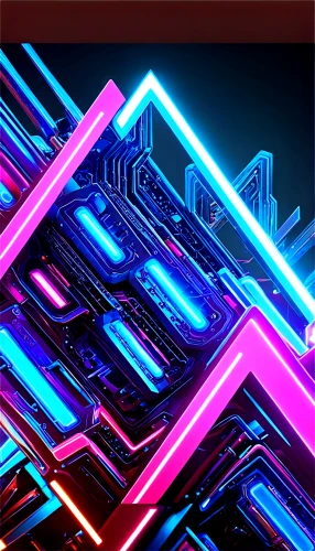 cinema 4d,neon arrows,abstract retro,neon sign,cyber,80's design,computer art,zigzag background,neon coffee,retro background,voltage,electronic,isometric,computer chips,neon light,computer chip,circuitry,digiart,render,cyberspace,Illustration,Vector,Vector 17