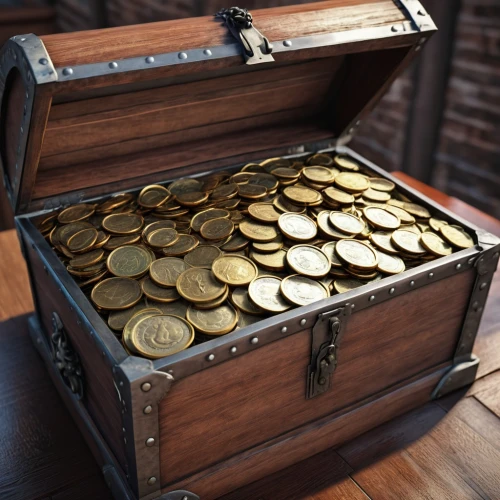 treasure chest,pirate treasure,savings box,coins stacks,music chest,attache case,moneybox,gold bullion,a drawer,steamer trunk,coin drop machine,tackle box,leather compartments,collected game assets,coins,compartments,crypto currency,toolbox,tokens,crypto mining