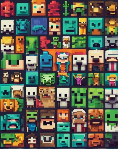 pixel cells,pixel art,game characters,pixel cube,tileable,space invaders,pixaba,8bit,animal icons,tileable patchwork,halloween icons,game blocks,pixels,robot icon,rodentia icons,collected game assets,set of icons,pixel,villagers,toy blocks,Unique,Pixel,Pixel 03