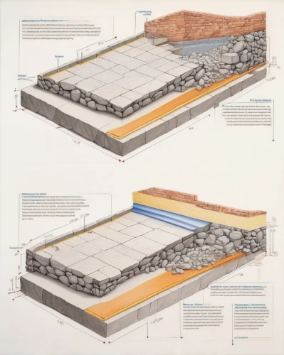 fluvial landforms of streams,thermal insulation,roof panels,cross sections,wastewater treatment,geological,reinforced concrete,structural plaster,salt pans,building materials,soil erosion,cross-section,topography,continental shelf,skeleton sections,roof structures,entablature,aeolian landform,turf roof,roof tiles,Unique,Design,Infographics