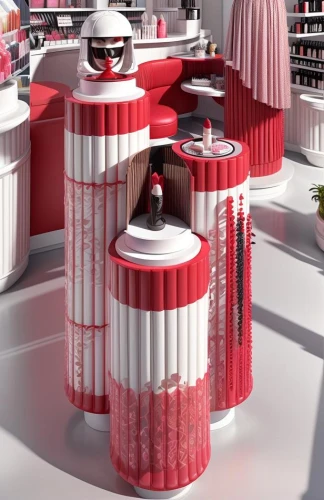 stacked cups,syringe house,stacked containers,japanese paper lanterns,pills dispenser,retro diner,multistoreyed,candy jars,kitchen shop,candy store,sushi boat,shopping baskets,cosmetics counter,paper cups,pâtisserie,ikea,kitchenware,disposable cups,dish storage,sushi set