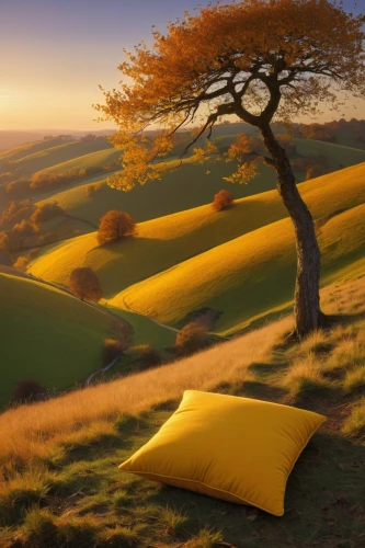 tent camping,yellow grass,camping tents,bouldering mat,bed in the cornfield,tent tops,chair in field,south downs,sleeping pad,camping tipi,field of rapeseeds,suitcase in field,rolling hills,golden light,peak district,tents,sails of paragliders,yellow mountains,golden trumpet trees,tent at woolly hollow,Conceptual Art,Sci-Fi,Sci-Fi 22