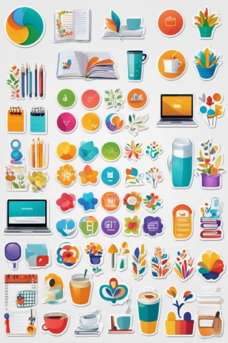 scrapbook supplies,fruits icons,food icons,food collage,fruit icons,kitchenware,set of icons,stationery,tableware,office supplies,scrapbook clip art,assortment,school items,objects,ice cream icons,icon set,flat lay,art materials,cake decorating supply,background vector,Unique,Design,Sticker