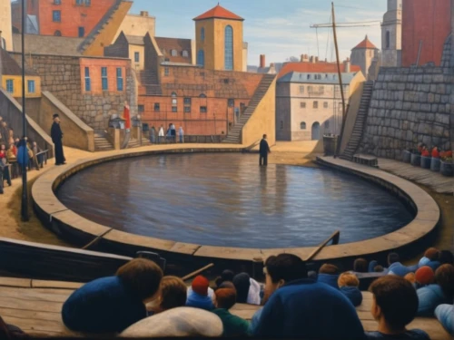 luneburg,medieval market,gdańsk,český krumlov,city moat,bamberg,lübeck,delft,bydgoszcz,nuremberg,hanseatic city,poznan,landsberg,regensburg,magdeburg,church painting,turku,czech budejovice,regatta,aurajoki,Photography,General,Realistic