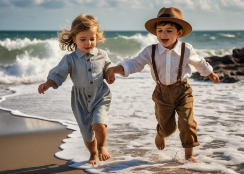 vintage boy and girl,little boy and girl,walk on the beach,girl and boy outdoor,baby & toddler clothing,little girls walking,beach walk,boy and girl,walk with the children,children is clothing,vintage children,kids' things,playing in the sand,photographing children,nautical children,travel insurance,children's background,footprints in the sand,children play,grandchildren,Photography,General,Fantasy