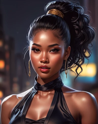 portrait background,tiana,rosa ' amber cover,custom portrait,mulan,world digital painting,maria bayo,symetra,fantasy portrait,game illustration,cg artwork,ebony,katana,girl portrait,sci fiction illustration,wu,digital painting,city ​​portrait,kim,lira