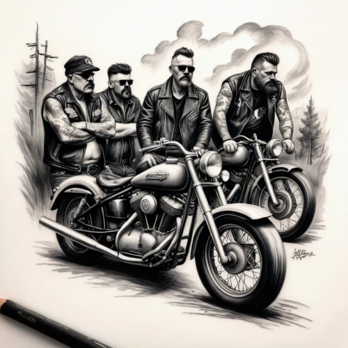 motorcycles,family motorcycle,harley-davidson,harley davidson,motorcycle,motorbike,motorcycling,hand-drawn illustration,vintage drawing,motorcycle tour,car drawing,black motorcycle,biker,star line art,motorcycle tours,coloring page,triumph motor company,bonneville,ride out,triumph street cup,Illustration,Black and White,Black and White 35