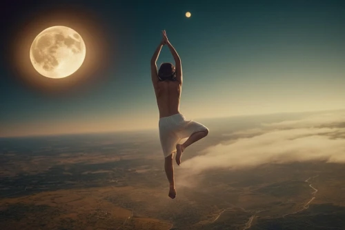 celestial body,hanging moon,celestial bodies,gravity,weightless,zero gravity,photo manipulation,heliosphere,moon addicted,conceptual photography,moons,moonrise,levitation,aerialist,moon walk,sun salutation,equilibrist,photomanipulation,full moon,moon,Photography,General,Cinematic