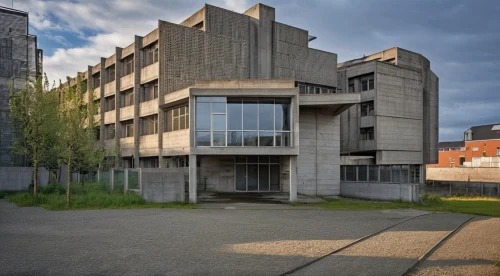 brutalist architecture,appartment building,ludwig erhard haus,the palace of culture,prora,modern building,court building,minsk,exposed concrete,kontorhausviertel,c20,new building,katowice,seat of local government,pripyat,saratov,dessau,supreme administrative court,reinforced concrete,the building,Photography,General,Realistic