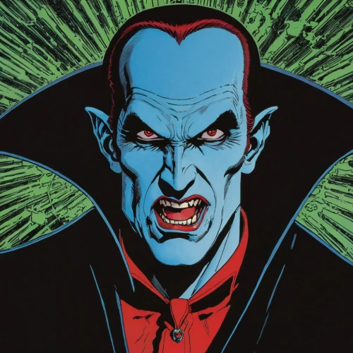 dracula,count,vampire,psychic vampire,blue demon,spawn,green goblin,halloween frankenstein,mean bluish,bram stoker,magneto-optical disk,jigsaw,frankenstein,magus,vampires,devil,lurch,supervillain,villain,joker,Illustration,American Style,American Style 14