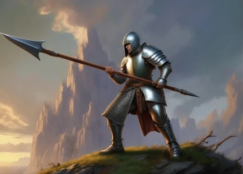 paladin,crusader,lone warrior,dane axe,excalibur,knight armor,castleguard,templar,swordsman,knight,heroic fantasy,longbow,fantasy warrior,wall,quarterstaff,the wanderer,king sword,king arthur,swordsmen,wind warrior,Conceptual Art,Fantasy,Fantasy 01