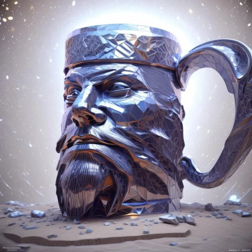 poseidon god face,viking,glass mug,gold chalice,ivan-tea,mug,goblet,water cup,poseidon,chalice,cup,jug,beer stein,norse,thanos,thanos infinity war,dice cup,the cup,bordafjordur,santa mug