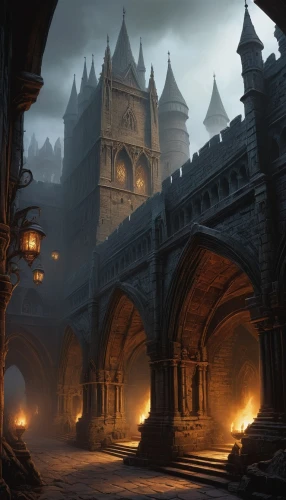 gothic architecture,haunted cathedral,medieval architecture,castle of the corvin,castle iron market,hall of the fallen,hogwarts,medieval,medieval town,archway,portcullis,dark gothic mood,medieval street,gothic,gothic style,haunted castle,dungeons,gothic church,ancient city,atmospheric,Conceptual Art,Daily,Daily 05