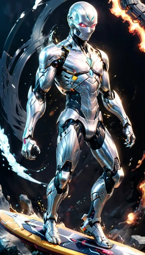 silver surfer,steel man,chrome,cyborg,chrome steel,bolt-004,aquanaut,armored,spacesuit,ironman,mecha,robot in space,andromeda,robot combat,war machine,iron man,scifi,iron-man,space suit,space-suit,Anime,Anime,General