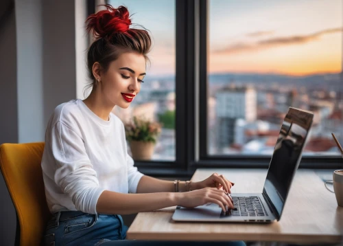 girl at the computer,women in technology,work from home,girl studying,blur office background,work at home,woman eating apple,online business,woman sitting,place of work women,make money online,payments online,remote work,online course,content writing,girl sitting,writing articles,learn to write,digital marketing,social media manager,Illustration,Paper based,Paper Based 04