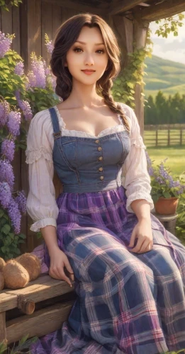 country dress,jane austen,celtic woman,rapunzel,milkmaid,southern belle,countrygirl,elizabeth nesbit,a charming woman,princess anna,woman holding pie,dulcimer herb,hobbiton,girl in the garden,farm girl,old country roses,victorian lady,hoopskirt,viticulture,female doll,Photography,Realistic