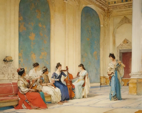accolade,salon,royal interior,partiture,palais de chaillot,asher durand,imperial period regarding,bougereau,barberini,brazilian monarchy,pageant,apollo and the muses,serenade,épée,orientalism,musical ensemble,19th century,paintings,rococo,neoclassical,Illustration,Paper based,Paper Based 23