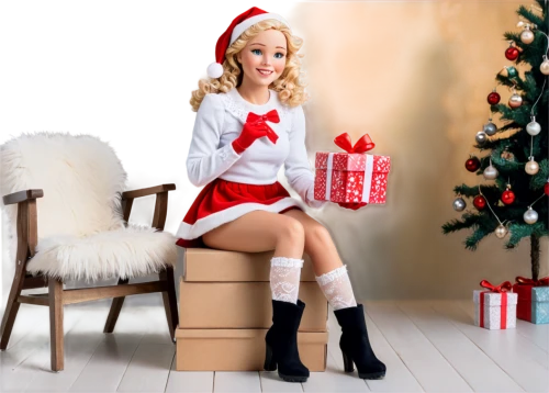 blonde girl with christmas gift,pin up christmas girl,retro christmas girl,christmas figure,christmas pin up girl,christmas dolls,elf on a shelf,elf,santa stocking,christmas woman,christmas items,retro christmas lady,female doll,christmas boots,christmas girl,santa claus,christmas stockings,christmas stocking,secret santa,santa,Unique,3D,Garage Kits