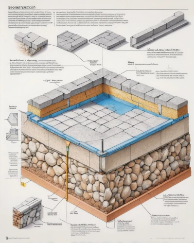 wastewater treatment,ventilation grid,building materials,thermal insulation,reinforced concrete,waste water system,building material,concrete construction,construction of the wall,masonry oven,salt extraction,sewage treatment plant,ancient roman architecture,compound wall,concrete blocks,brick-kiln,cooling tower,cooling house,thermae,roman excavation,Unique,Design,Infographics