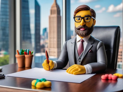 financial advisor,desk accessories,blur office background,accountant,administrator,office worker,neon human resources,businessman,nine-to-five job,office desk,executive toy,3d figure,advertising figure,businessperson,marzipan figures,community manager,receptionist,ceo,human resources,clay animation,Unique,3D,Clay