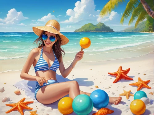 beach background,summer background,summer icons,world digital painting,dream beach,yellow sun hat,mermaid background,umbrella beach,beach umbrella,summer clip art,straw hat,beach ball,coconuts on the beach,sun hat,portrait background,summer items,background vector,lemon background,candy island girl,painting easter egg,Conceptual Art,Fantasy,Fantasy 17