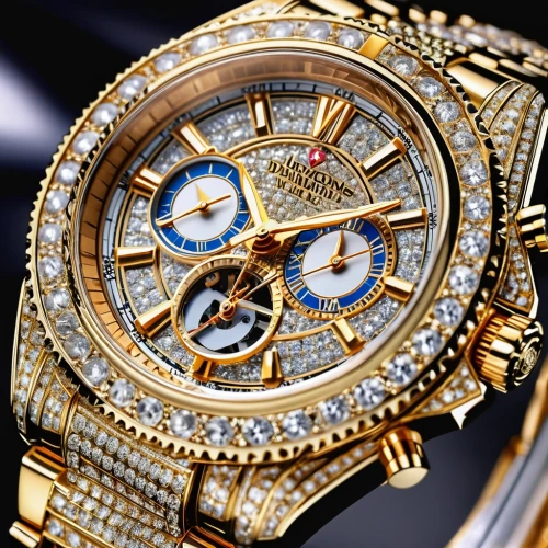 gold watch,mechanical watch,timepiece,wrist watch,rolex,wristwatch,cartier,yellow-gold,watch dealers,bling,men's watch,watches,luxury accessories,chronograph,gold plated,chronometer,white gold,watch accessory,luxury items,male watch,Photography,General,Realistic