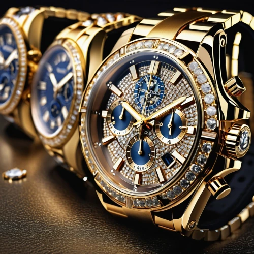 mechanical watch,gold watch,watches,chronograph,watch dealers,men's watch,timepiece,wrist watch,wristwatch,watchmaker,dark blue and gold,steampunk gears,gears,clockwork,chronometer,gold plated,luxury accessories,bling,rolex,yellow-gold,Photography,General,Realistic