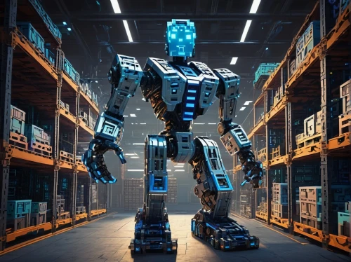 automation,warehouseman,robotics,megatron,terminator,transformer,robot,robotic,mech,artificial intelligence,autonomous,bot,industrial robot,minibot,robots,automated,mecha,data blocks,warehouse,e-commerce,Unique,Pixel,Pixel 03