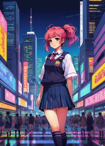 shinjuku,shibuya,tokyo city,tokyo,osaka,harajuku,anime japanese clothing,tokyo ¡¡,city trans,colorful city,dusk background,naginatajutsu,asakusa,cityscape,odaiba,sakura background,mc,bulli,hk,japanese sakura background,Illustration,Retro,Retro 19