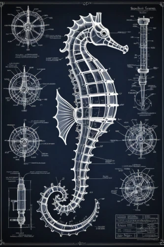 wyrm,dragon design,draconic,kraken,basilisk,sea horse,sextant,marine reptile,dragon,seahorse,scorpio,zodiac sign,blueprints,gear shaper,astrological sign,steampunk gears,nautical banner,northern seahorse,weathervane design,constellation swordfish,Unique,Design,Blueprint