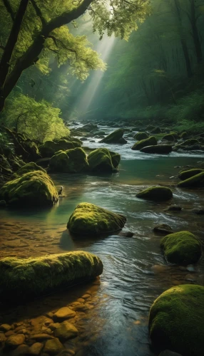 mountain stream,green landscape,flowing creek,river landscape,green forest,aaa,forest landscape,green trees with water,green wallpaper,japan landscape,nature landscape,germany forest,clear stream,mountain river,streams,mountain spring,green waterfall,brook landscape,flowing water,riparian forest,Photography,General,Fantasy
