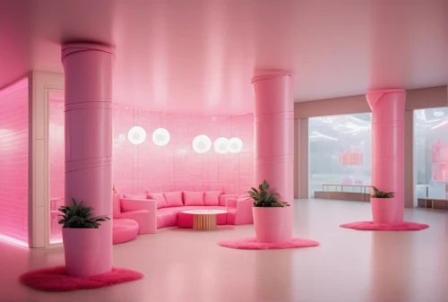 beauty room,ufo interior,meeting room,interior design,pink chair,lobby,interior decoration,modern decor,gymnastics room,pink paper,conference room,modern room,hotel lobby,cosmetics counter,salon,beauty salon,great room,magenta,breakfast room,therapy room,Photography,General,Cinematic