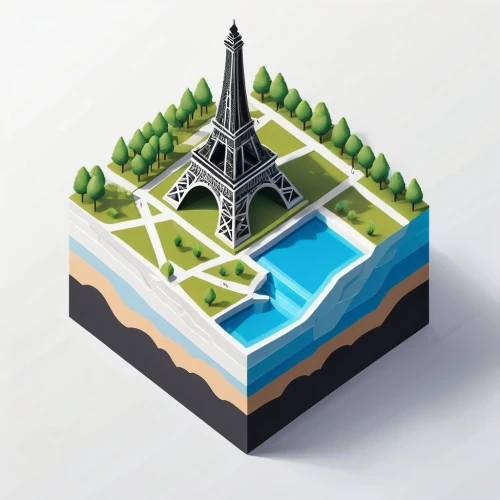 isometric,artificial islands,city fountain,low-poly,low poly,russian pyramid,floating island,paris clip art,artificial island,trocadero,3d model,sand castle,island suspended,swim ring,floor fountain,3d mockup,eiffel tower,eiffel,dribbble icon,decorative fountains,Unique,3D,Isometric