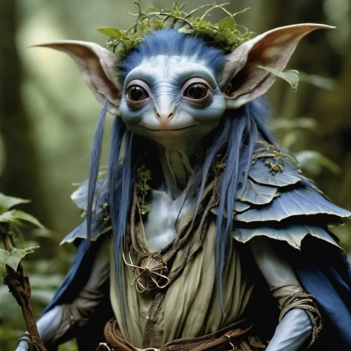 yoda,violet head elf,blue enchantress,faerie,male elf,dark elf,elven,faery,mundi,wood elf,fae,druid,scandia gnome,goblin,elf,the enchantress,lokportrait,fantasy portrait,mandraki,elves,Illustration,Realistic Fantasy,Realistic Fantasy 14