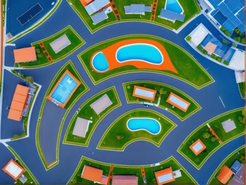 suburbs,roundabout,playmat,suburban,paved square,aerial landscape,aerial view umbrella,urban design,highway roundabout,traffic circle,overhead view,car roof,town planning,swim ring,overhead shot,car outline,street plan,bird's-eye view,residential area,housing estate,Photography,General,Realistic