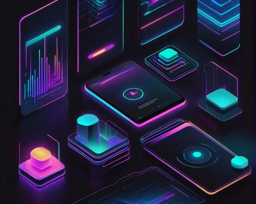 80's design,abstract retro,mobile video game vector background,geometric,neon ghosts,isometric,vector design,vector illustration,tetris,cubes,neon arrows,cinema 4d,neon light,vector graphic,80s,neon,vector art,cubic,neon lights,android inspired,Conceptual Art,Fantasy,Fantasy 32