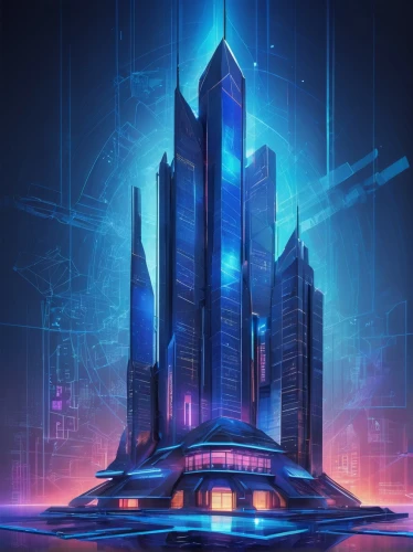 futuristic architecture,futuristic landscape,futuristic art museum,pc tower,cube background,electric tower,skyscraper,metropolis,the skyscraper,futuristic,cyberspace,urban towers,fantasy city,development icon,skyscrapers,connectcompetition,cg artwork,sky space concept,kirrarchitecture,development concept,Unique,Design,Blueprint