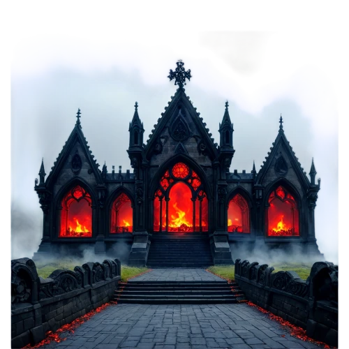 blood church,haunted cathedral,mortuary temple,gothic church,black church,templedrom,halloween frame,temple fade,mausoleum ruins,the black church,gothic architecture,necropolis,sepulchre,hall of the fallen,shrine,cemetary,ghost castle,mausoleum,portal,hathseput mortuary,Art,Classical Oil Painting,Classical Oil Painting 06