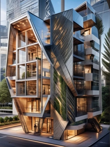 cubic house,modern architecture,cube stilt houses,futuristic architecture,building honeycomb,cube house,metal cladding,glass facade,jewelry（architecture）,contemporary,residential tower,mixed-use,glass building,arhitecture,sky apartment,kirrarchitecture,eco-construction,frame house,honeycomb structure,smart house,Photography,General,Realistic