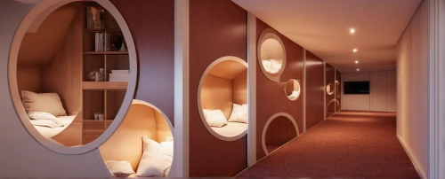 capsule hotel,room divider,hallway space,sleeping room,boutique hotel,hotel w barcelona,rooms,luxury hotel,modern room,casa fuster hotel,eco hotel,walk-in closet,inverted cottage,interior decoration,interior design,3d rendering,accommodation,ufo interior,great room,hallway,Photography,General,Realistic