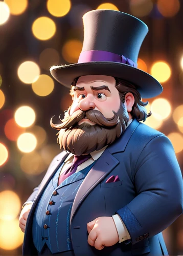 cinema 4d,ringmaster,top hat,nutcracker,chimney sweeper,competition event,decorative nutcracker,banker,disney character,mayor,gentlemanly,conductor,kingpin,purple rizantém,fluyt,gentleman icons,stovepipe hat,businessman,aristocrat,formal guy,Anime,Anime,Cartoon