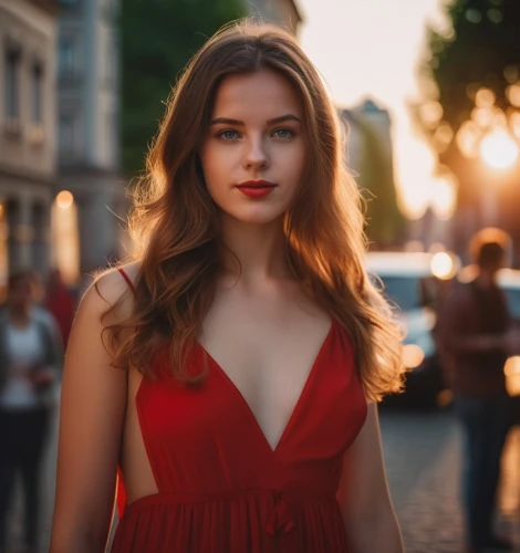 girl in red dress,man in red dress,red gown,girl in a long dress,in red dress,red dress,lady in red,a girl in a dress,young woman,beautiful young woman,romantic portrait,girl in white dress,pretty young woman,girl in a long dress from the back,portrait photography,red bow,red russian,female model,sofia,red summer,Photography,General,Cinematic