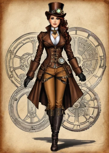 steampunk,steampunk gears,victorian lady,clockmaker,hatter,victorian fashion,ringmaster,victorian style,gunfighter,watchmaker,velocipede,dodge warlock,clockwork,the hat-female,aristocrat,the victorian era,stovepipe hat,gothic fashion,black hat,bowler hat,Conceptual Art,Fantasy,Fantasy 25