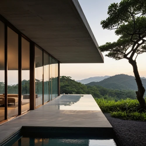 dunes house,roof landscape,pool house,modern architecture,house by the water,luxury property,infinity swimming pool,modern house,summer house,holiday villa,wooden decking,house in mountains,corten steel,archidaily,house in the mountains,japanese architecture,flat roof,cubic house,beach house,window covering