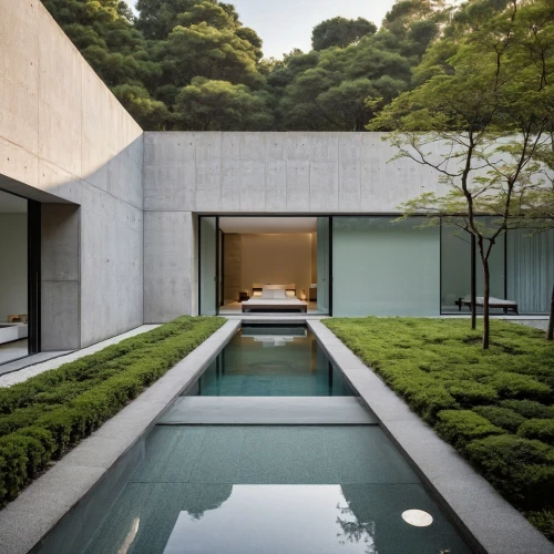 japanese architecture,zen garden,japanese zen garden,exposed concrete,archidaily,asian architecture,modern house,landscape design sydney,modern architecture,ryokan,garden design sydney,residential house,infinity swimming pool,cube house,private house,dunes house,luxury property,landscape designers sydney,jewelry（architecture）,residential