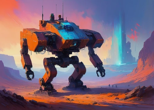 mech,mecha,dreadnought,bolt-004,sentinel,tau,futuristic landscape,sci fiction illustration,sci fi,bot,sci - fi,sci-fi,scifi,robot in space,robotics,minibot,excavator,droid,robot,robots,Conceptual Art,Sci-Fi,Sci-Fi 22