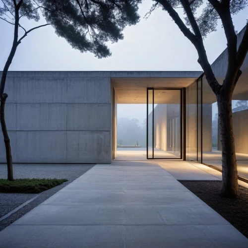 exposed concrete,concrete slabs,glass facade,archidaily,dunes house,concrete construction,cube house,concrete wall,modern architecture,concrete blocks,cubic house,concrete,residential house,modern house,sliding door,glass wall,corten steel,the threshold of the house,lago grey,foggy landscape