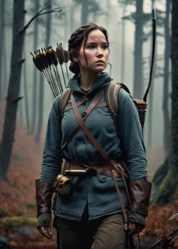 katniss,bow and arrows,bows and arrows,the stake,swath,female warrior,woodsman,robin hood,joan of arc,digital compositing,huntress,daisy jazz isobel ridley,field archery,the enchantress,warrior woman,piper,bow and arrow,gale,swordswoman,archer,Illustration,Japanese style,Japanese Style 08