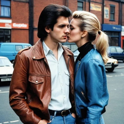 1980s,vintage boy and girl,eighties,retro eighties,the style of the 80-ies,1980's,vintage man and woman,80s,young couple,couple goal,leather jacket,pompadour,bolero jacket,as a couple,eurythmics,beautiful couple,pretty woman,johnnycake,east german,shoulder pads,Photography,Documentary Photography,Documentary Photography 06