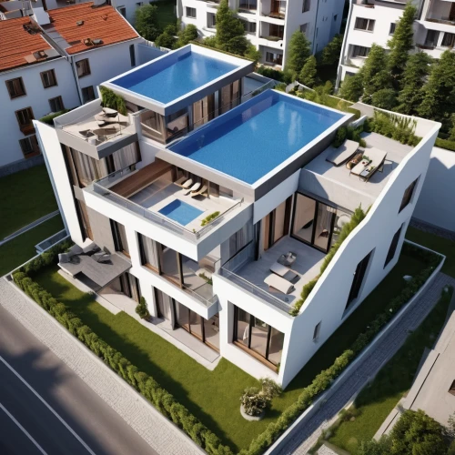 modern house,3d rendering,luxury property,holiday villa,modern architecture,smart house,residential house,smart home,cubic house,danish house,luxury home,villa,house sales,frame house,large home,folding roof,cube house,thermal insulation,mamaia,render,Photography,General,Realistic